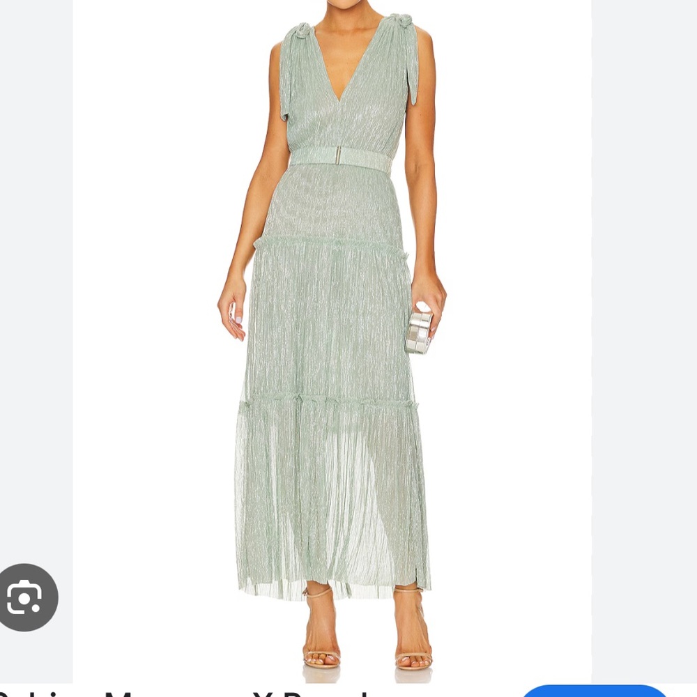 Sabina Musayev Helena dress. Sage color